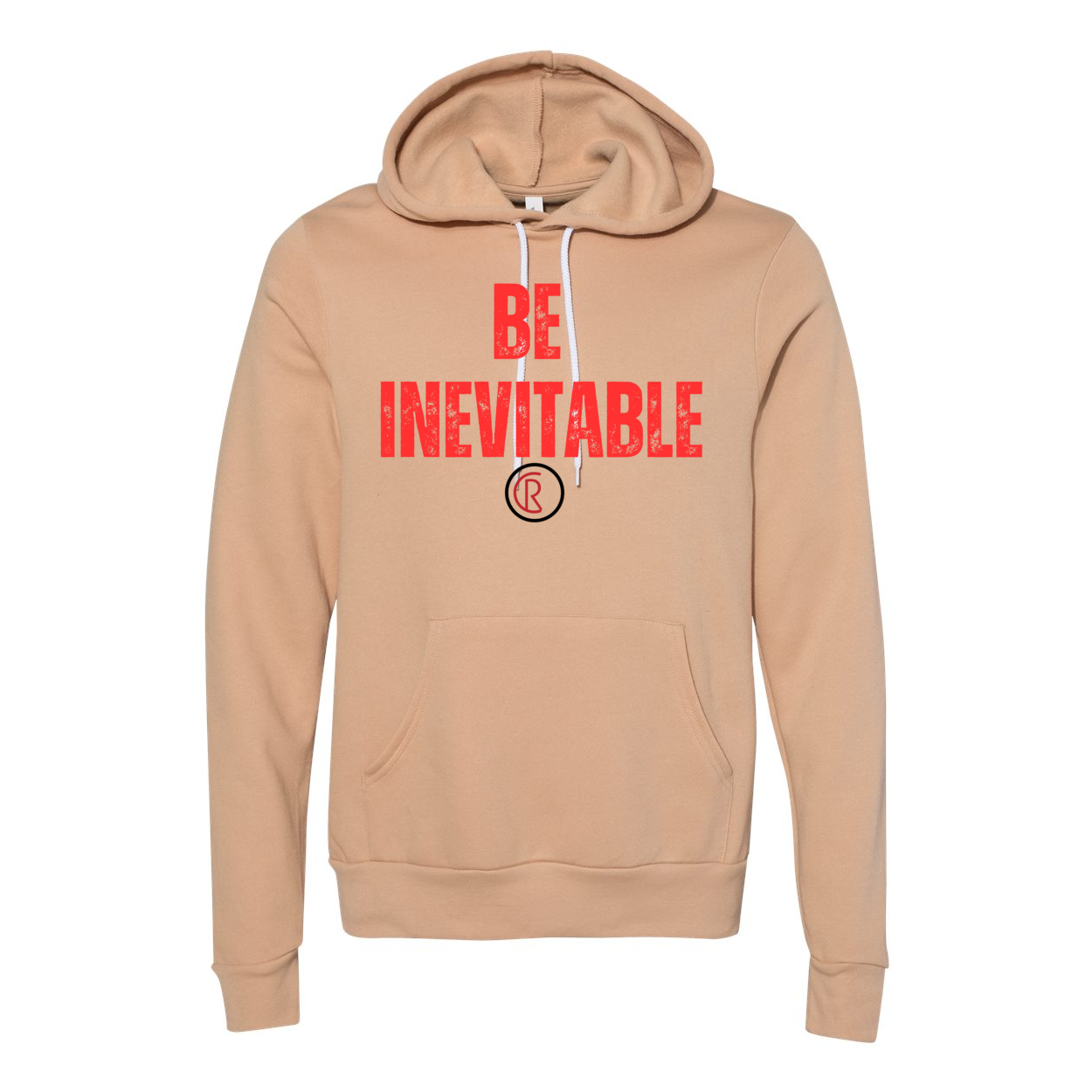 BE INEVITABLE UNISEX HOODIE "RED WRITING"