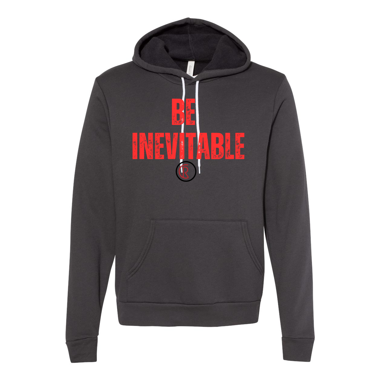 BE INEVITABLE UNISEX HOODIE "RED WRITING"