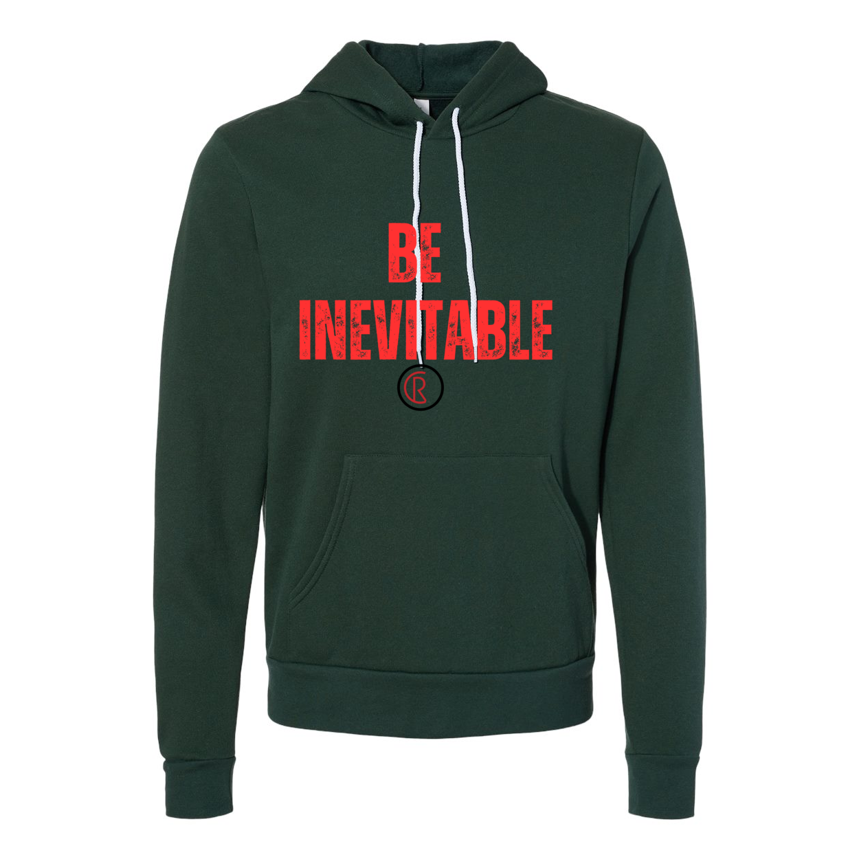 BE INEVITABLE UNISEX HOODIE "RED WRITING"