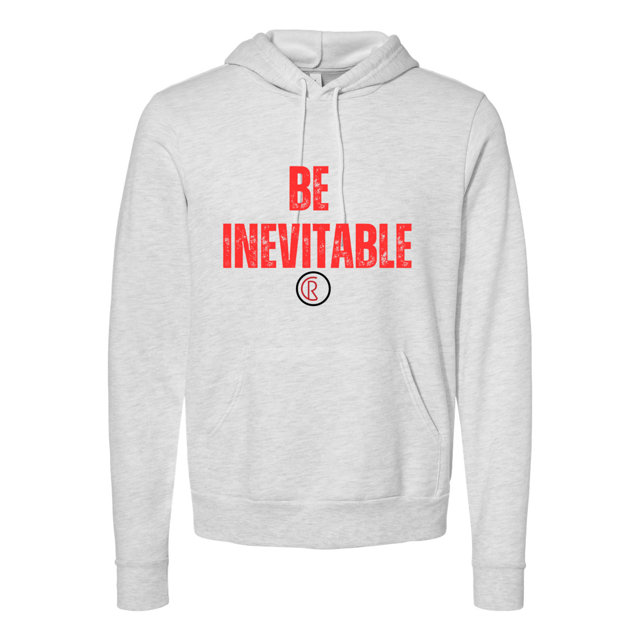 BE INEVITABLE UNISEX HOODIE "RED WRITING"