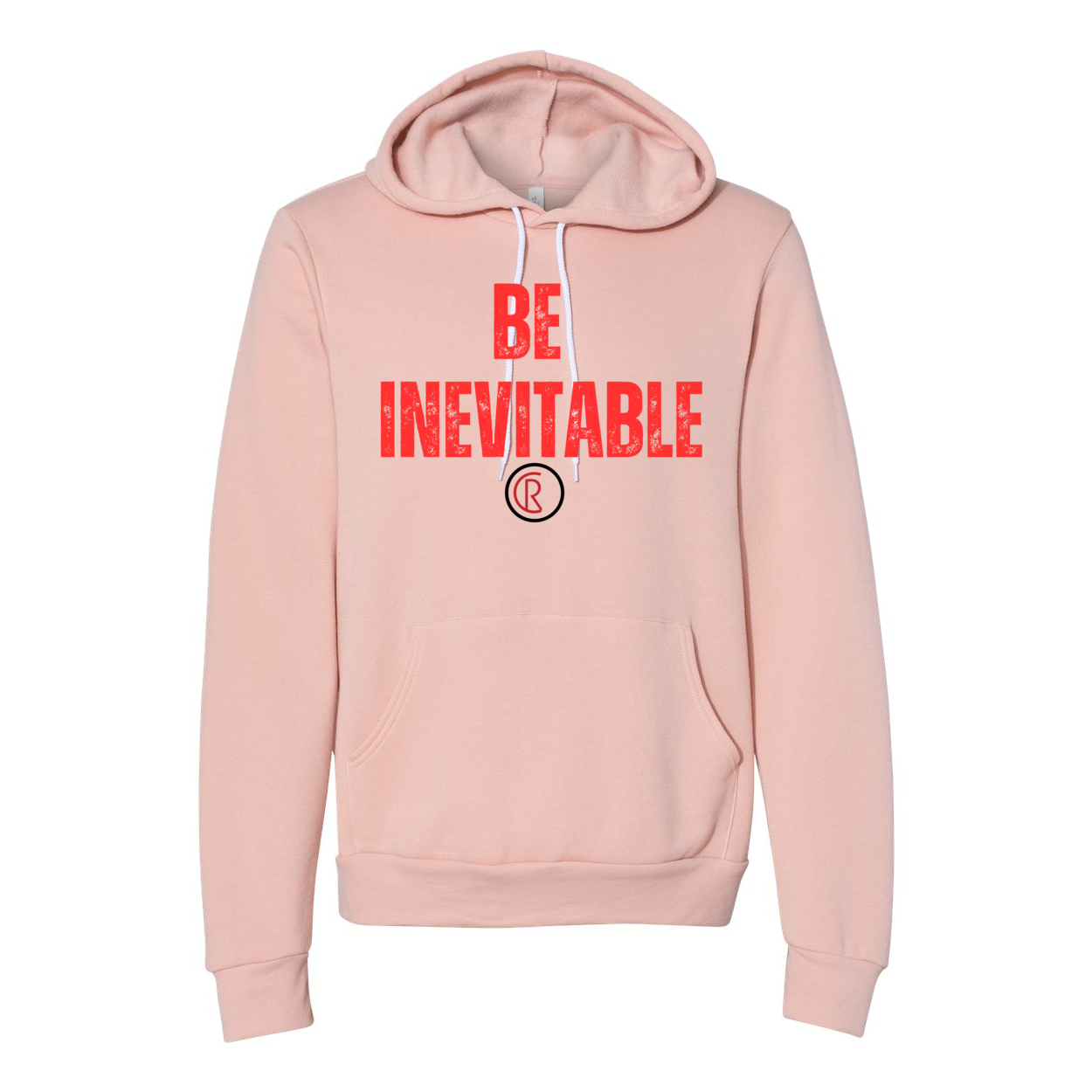 BE INEVITABLE UNISEX HOODIE "RED WRITING"