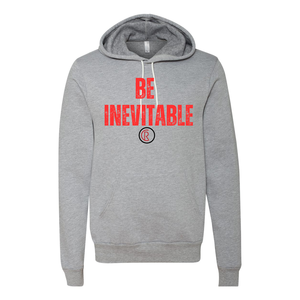 BE INEVITABLE UNISEX HOODIE "RED WRITING"